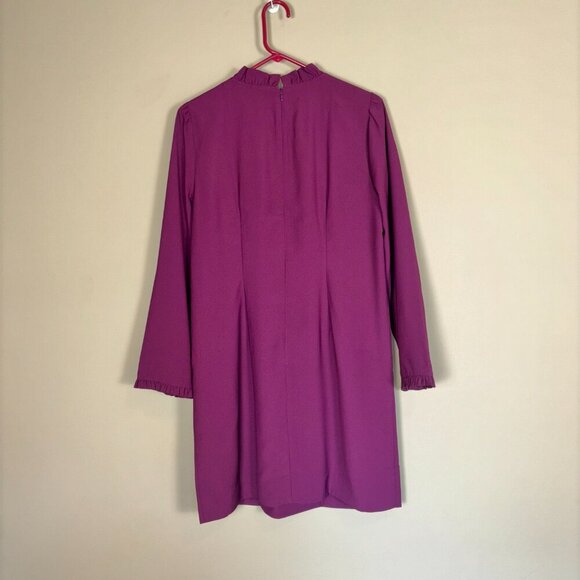 J.Crew Purple Long Sleeve Dress - Size 8 - Picture 2 of 11